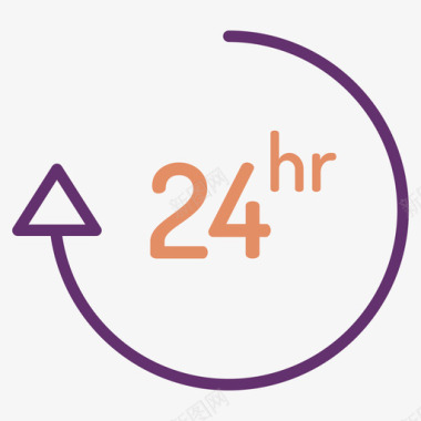24小时服务24小时汽车服务35线性颜色图标图标