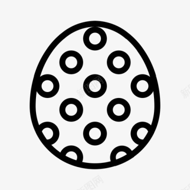 圆点蛋复活节彩绘图标图标