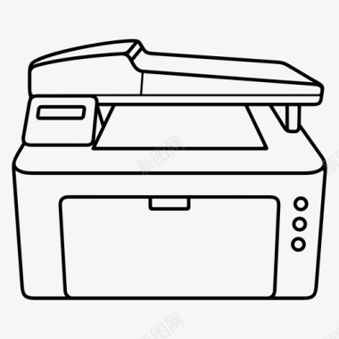 一体式激光打印机复印文件激光打印机图标图标