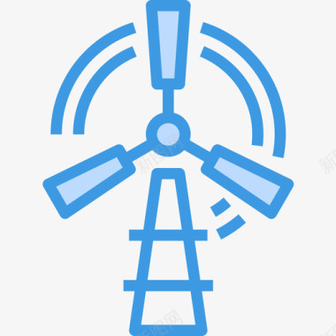 风车花园13蓝色图标图标