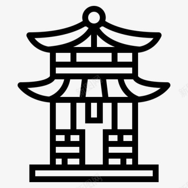神社中国36号直系图标图标