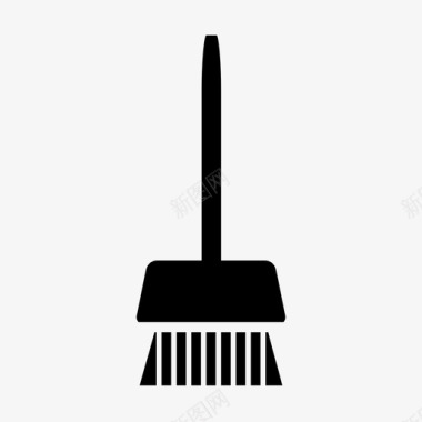 扁平化扫帚清洁标志扫帚家务清洁图标图标