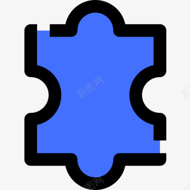 矢量创意数字8拼图创意8蓝色图标图标