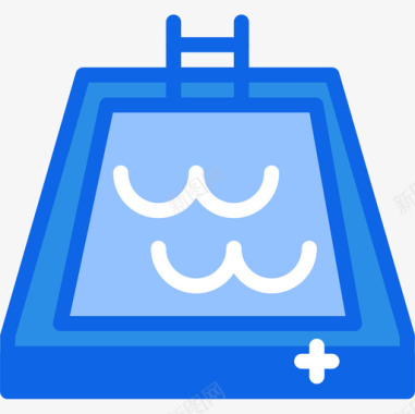 游泳池户外活动27蓝色图标图标