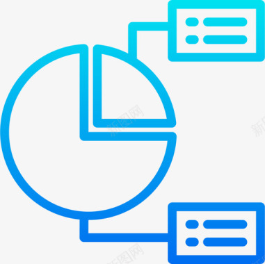 饼图图表6渐变图标图标