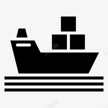 船货集装箱货图标图标