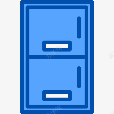 储物柜101办公室蓝色图标图标