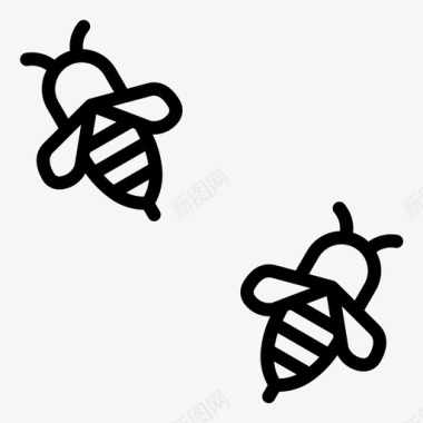 蜜蜂花蜂蜜图标图标