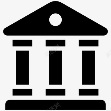 金融机构银行建筑金融机构图标图标