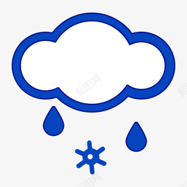 雨夹雪图标