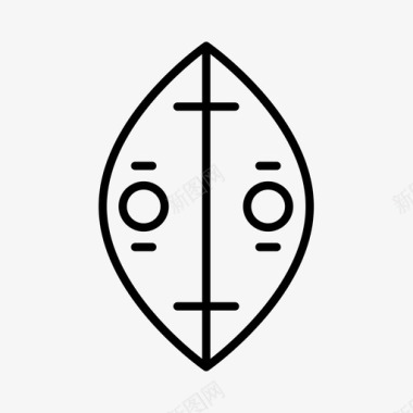 宴会面具部落面具非洲人类学图标图标