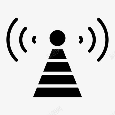 网络塔连接信号图标图标
