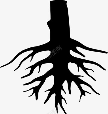 根自然树图标图标