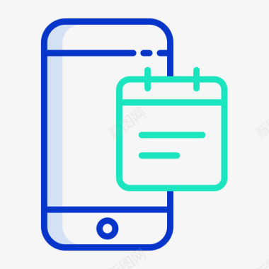 页日历图标日历移动应用程序19轮廓颜色图标图标