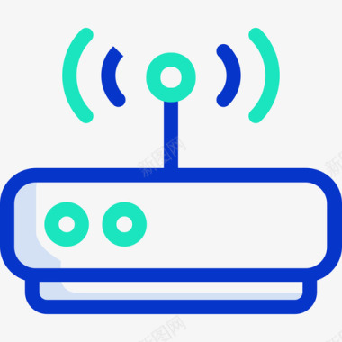 路由器路由器基本图标轮廓颜色图标