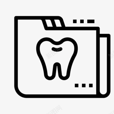 影像记录牙科文件牙医诊断图标图标