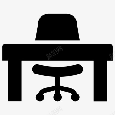办公桌椅子书房图标图标