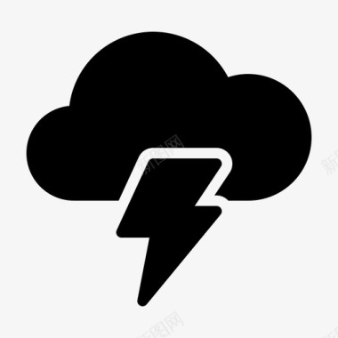 雷电天气天气预报图标图标