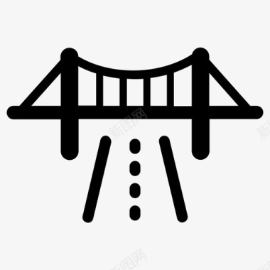 道路背景基础设施建筑桥梁图标图标