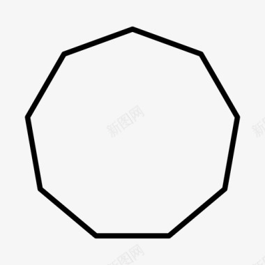 多边形组成无角几何多边形图标图标