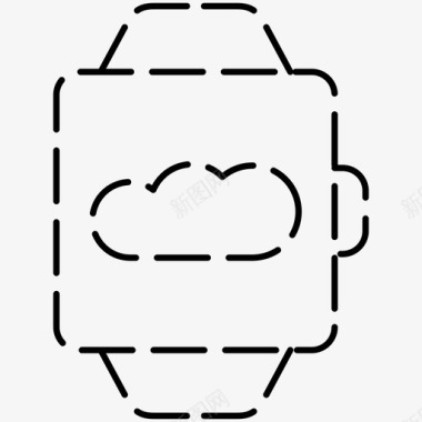 云应用程序智能手表智能手表虚线图标图标