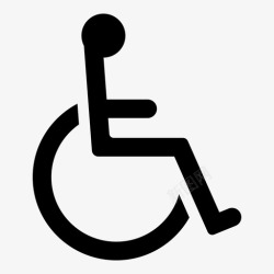 带人轮椅残疾人人图标高清图片