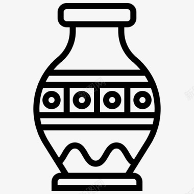 古花瓶装饰室内图标图标