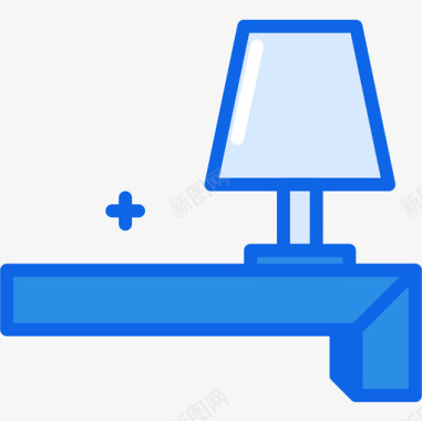 桌子108办公室蓝色图标图标