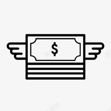 现金美元电子商务图标图标