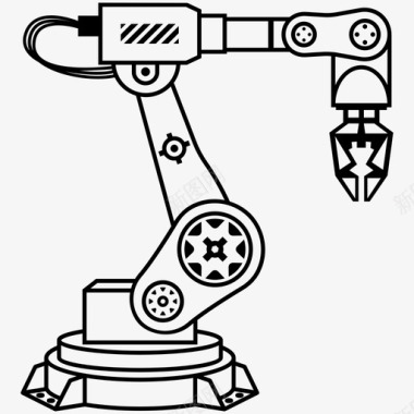 手臂痒机械手臂工业机器人工业图标图标