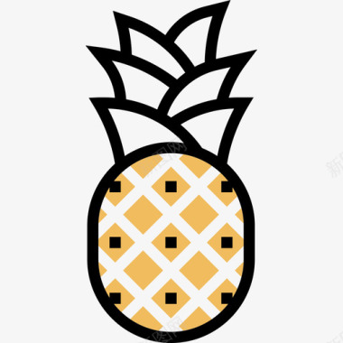 菠萝夏威夷10黄影子图标图标