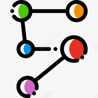 分子研究科学9颜色省略图标图标