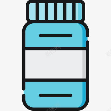 散开的墨水墨水瓶印刷28线性颜色图标图标