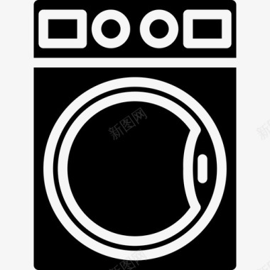 洗衣机洗衣机家用电器4台灌装图标图标