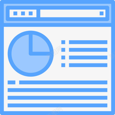 蓝色时尚科技图饼图网站浏览器4蓝色图标图标