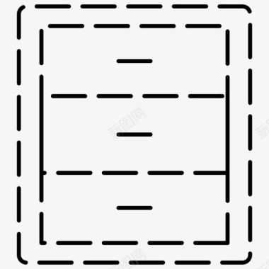 棕色抽屉抽屉家具家具虚线图标图标