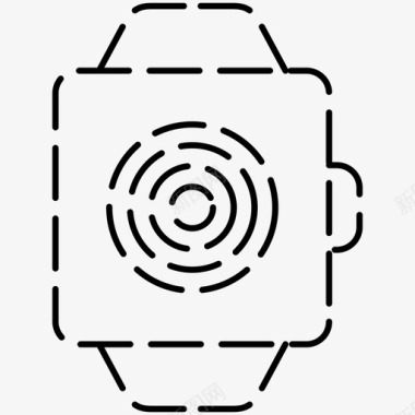 特征指纹生物特征数据智能手表图标图标