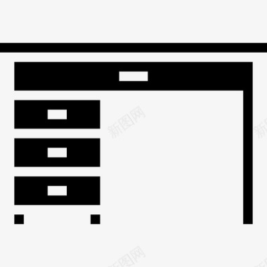 桌子办公工具3填充图标图标