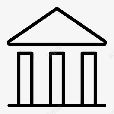 银行建筑师建筑图标图标