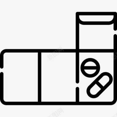 药房容器药房35线性图标图标