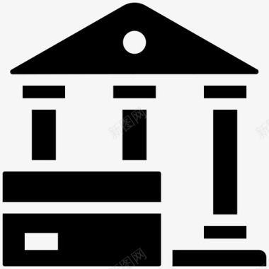 金融机构银行大楼储蓄所图标图标