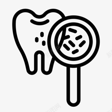 细菌牙齿牙医图标图标