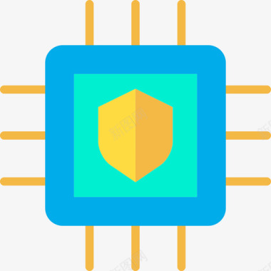 安全Cpu网络安全10扁平图标图标