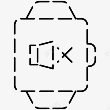 智能穿戴静音智能手表智能手表虚线图标图标