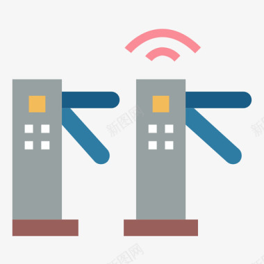 火车平面旋转栅门火车站8平面图标图标