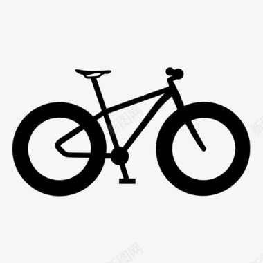 自行车自行车手肥肉车图标图标