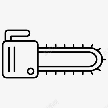 电锯切割机器图标图标