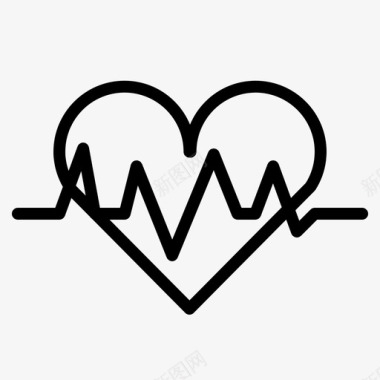 心脏病健康心率图标图标
