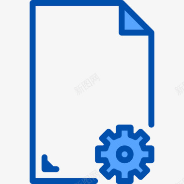PDF文件设置设置文件和文件夹9蓝色图标图标