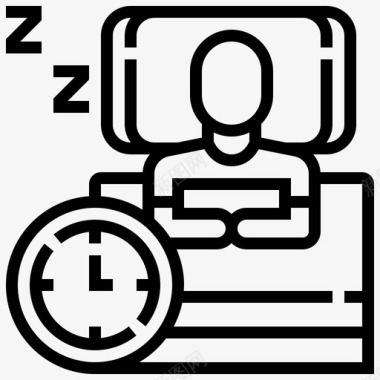 睡眠时间睡觉放松图标图标